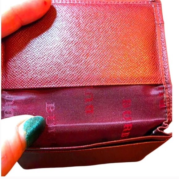Burberry Red and Cream Plaid Wallet - Picture 10 of 12
